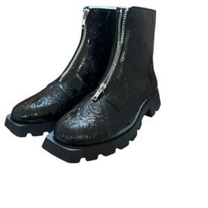Katy Perry The Daarling Black‎ Goth Grunge Combat Boots Zip Women's Size 6.5M